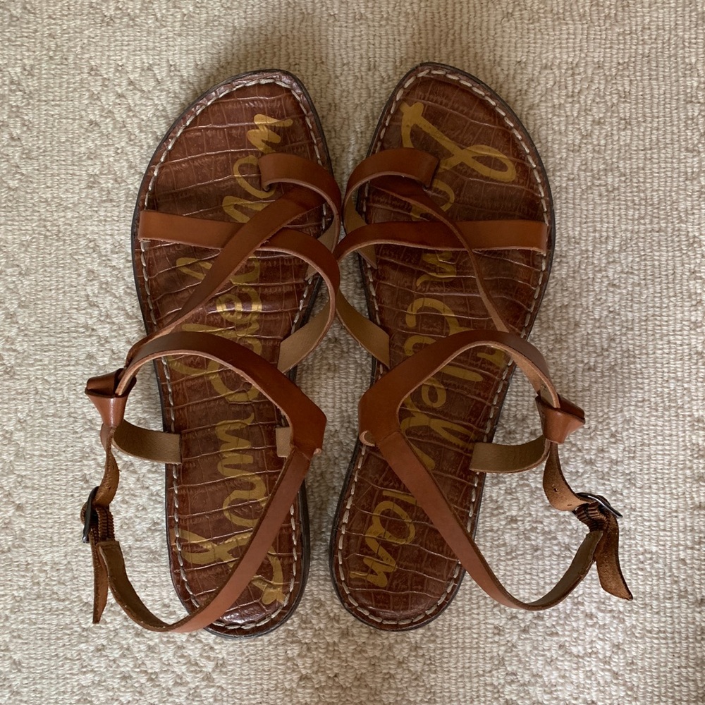 Sam Edelman Brown Leather Sandals Sz 8